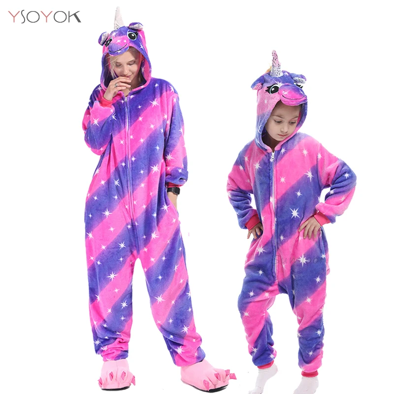 

Kigurumi Children's Pajamas For Boys Girls Unicorn Pajamas Flannel Kids Panda Pijamas Animal Sleepwear Winter Licorne Onesies