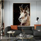 Картина в скандинавском стиле, коза, холст, художественные плакаты и принты, настенные картины