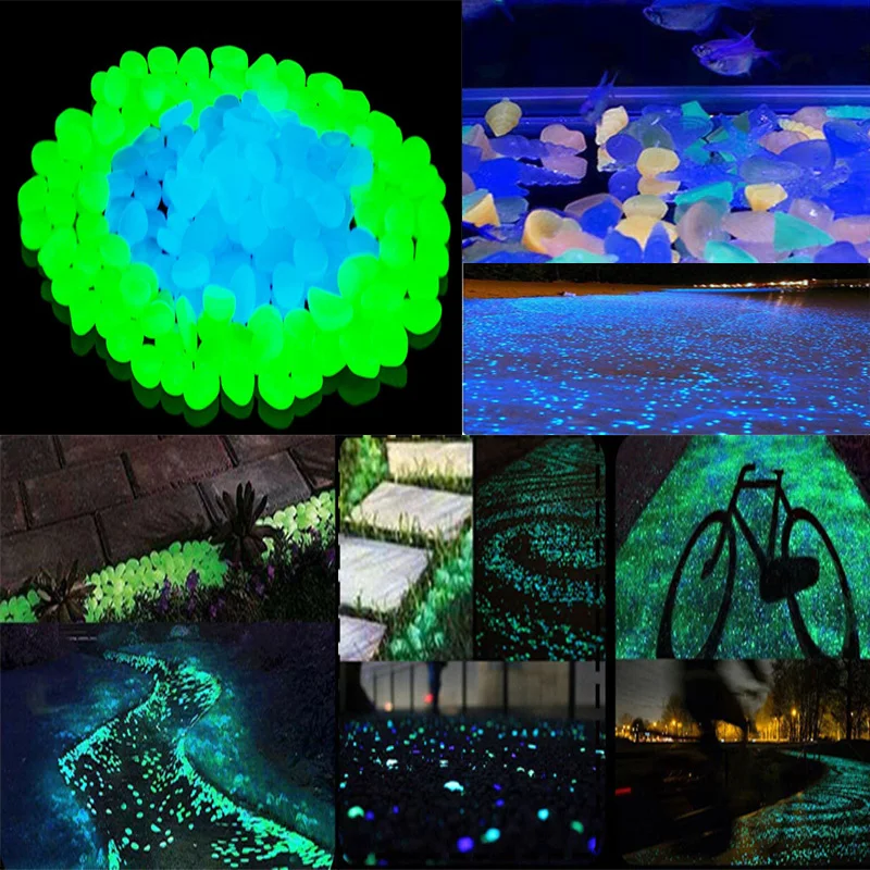 

50Pcs Luminous Stone Rock Glow In The Dark Decorative Stones for Garden Outdoor Yard Lawn Aquarium Decor Luminous Pebbles
