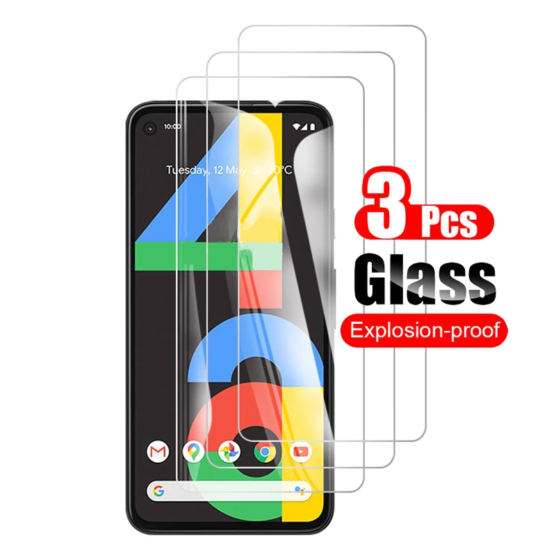 

3Pcs For Google Pixel 4A Tempered Glass Screen Protector Protective Film On For Google Pixel 4A Pixel4A 5.81 inches Glass 0.26mm