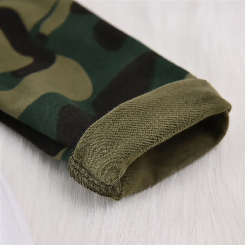 2020 0-18M Camouflage Infant Baby Boy Rompers Autumn New Letter Print Long Sleeve Hooded Jumpsuit Tops Cotton Clothes |