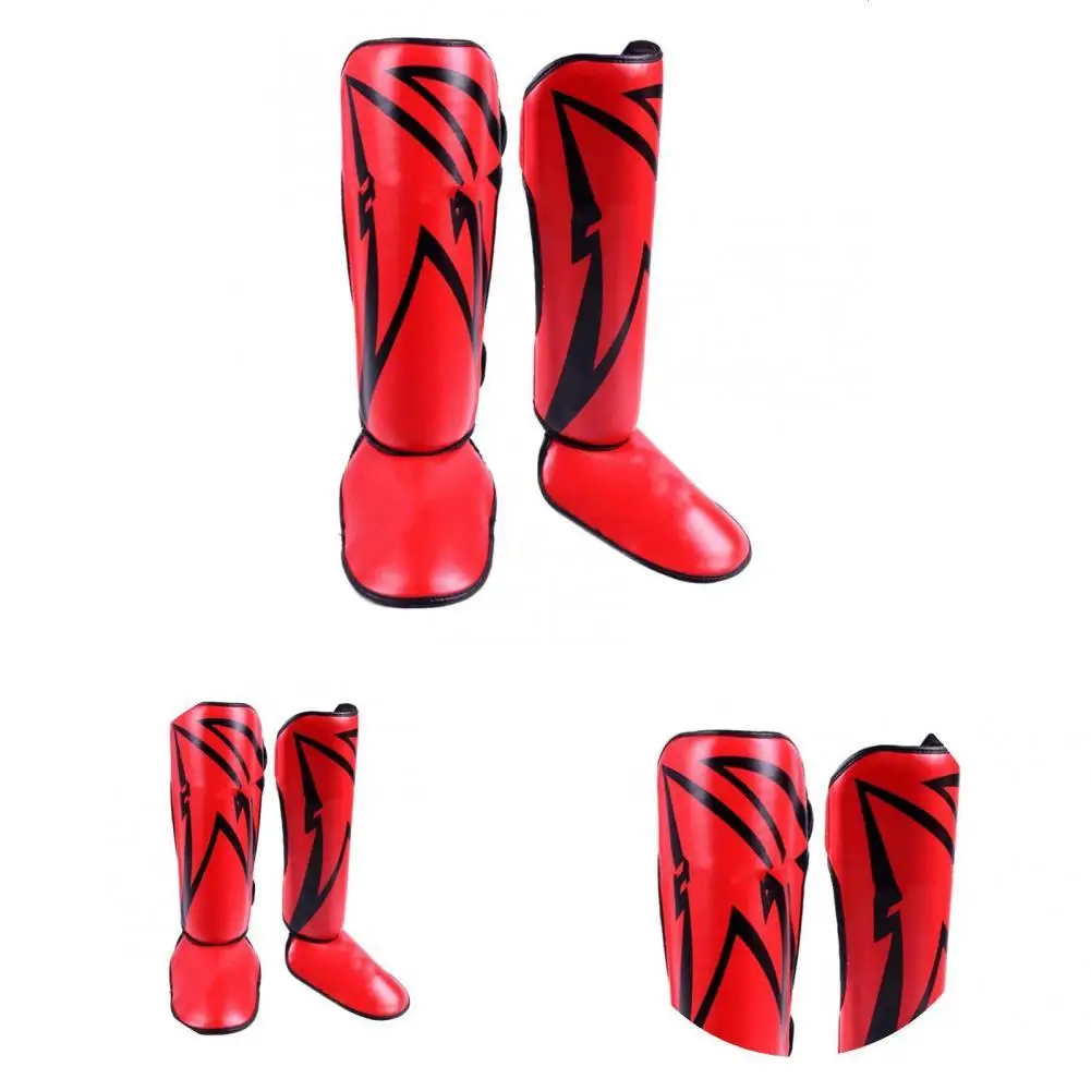 

Durable Taekwondo Shinguard Ergonomic Easy to Wear Taekwondo Leg Guard Karate Leg Protector 1 Pair