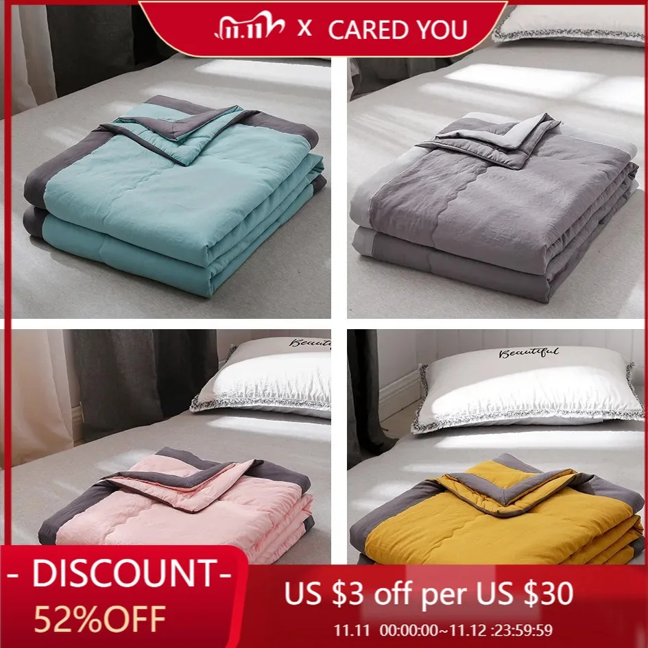 Тонкое серое одеяло для кровати покрывало ed двуспальной тонкое с принтом