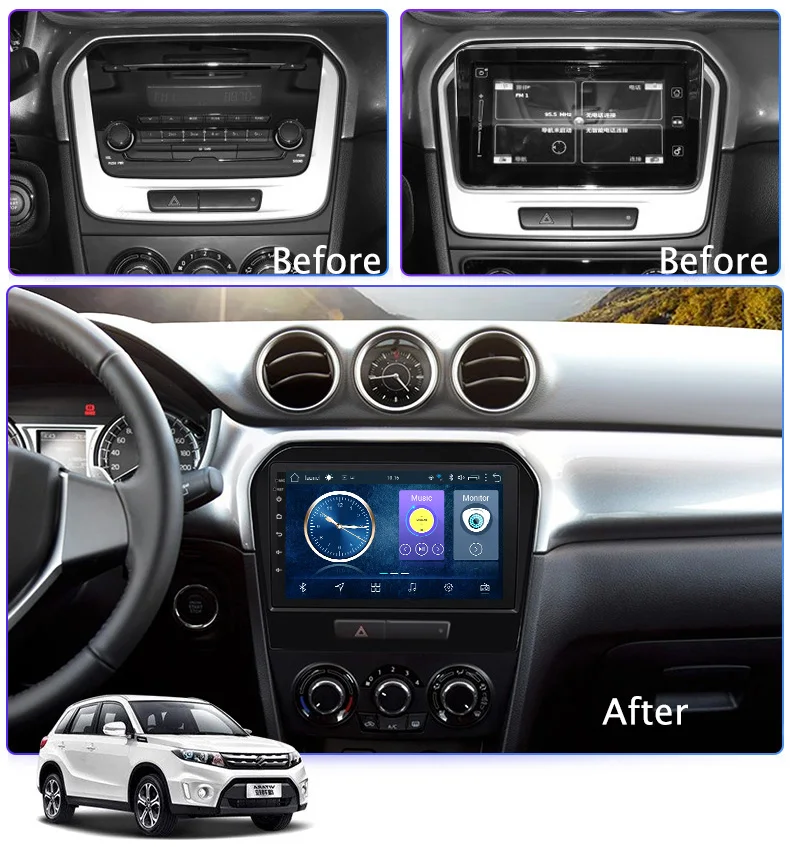 Автомобильная навигация wanqi Android 8 1 9 дюймов для Suzuki Vitara 2015-2016 поддержка RDS Wi-Fi SWC OBD2