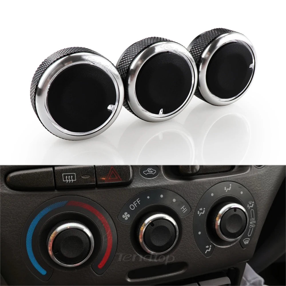 

3Pcs/Set For Toyota YARIS VIOS VITZ Vela ECHO XP10 SCION XB Celica Car Air Conditioning Button Turning Switch Knob AC Knob