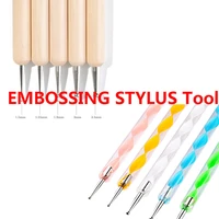 5 pcs acrylic or wood embossing stylus tools set for scrapbooking diy for fine lines freehand embossing and intricate patterns