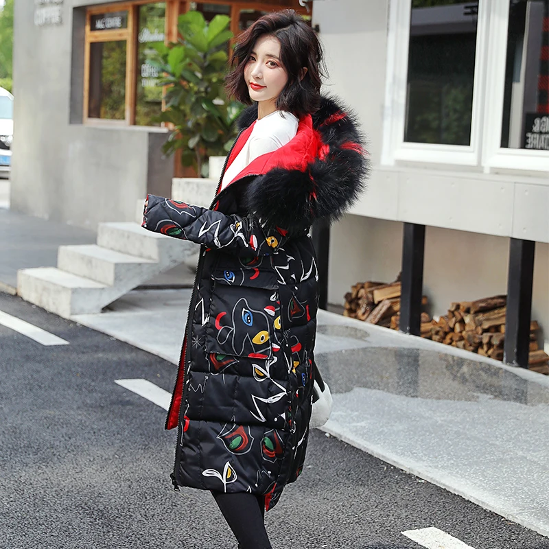 Fitaylor зимняя длинная куртка женская хлопковая стеганая теплая парка с большим