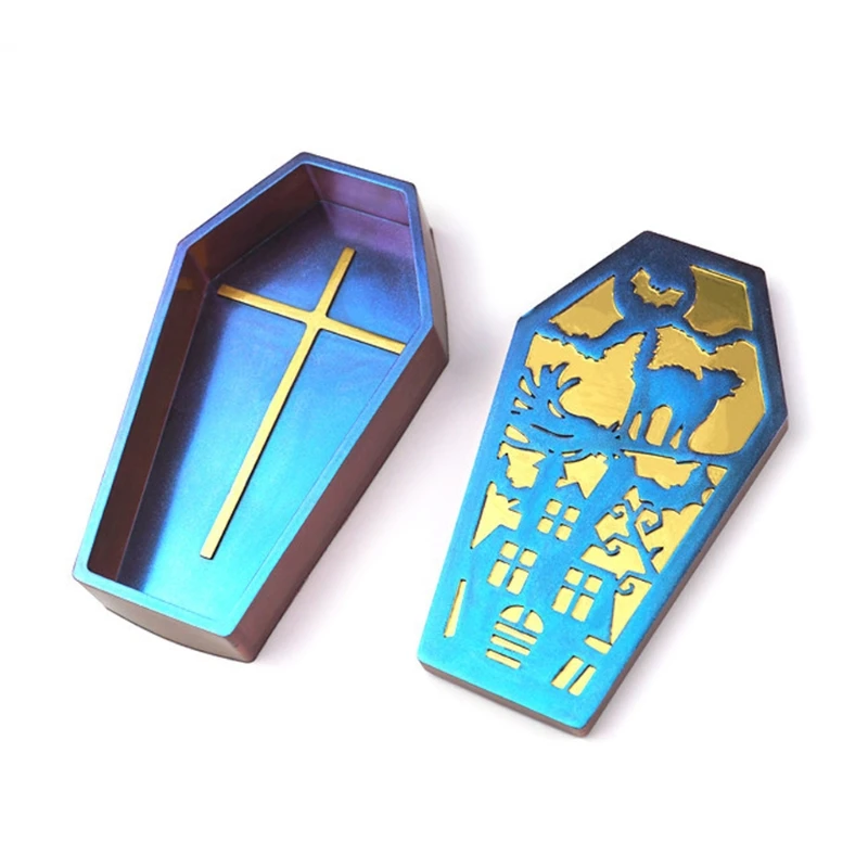 

2021 New 4 Shape Halloween Coffin Box Molds Coffin Storage Box Silicone Molds Art Crafts