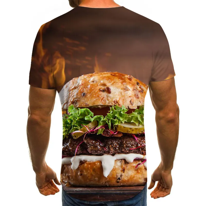 

2021 Newest French Fries 3D Printed T shirt Men Women Funny Tee Tshirt Oversize Streetwear Summer Tops T-shirt Short Sleeve Tops