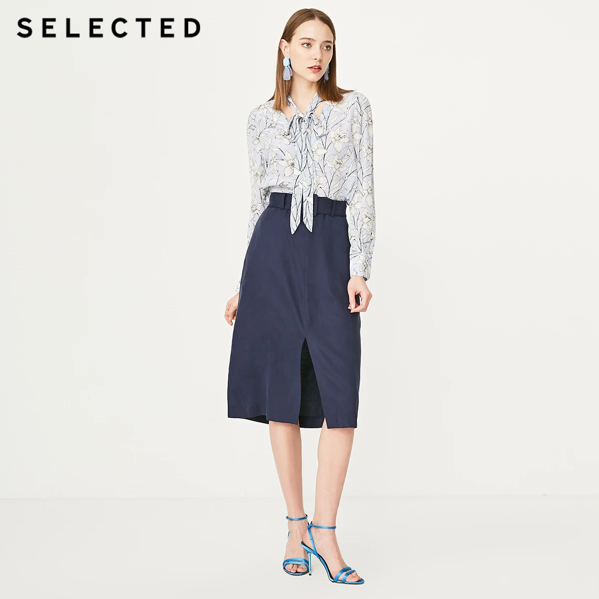 Женская летняя юбка из Tencel A-lined S | 41924C525 одежда