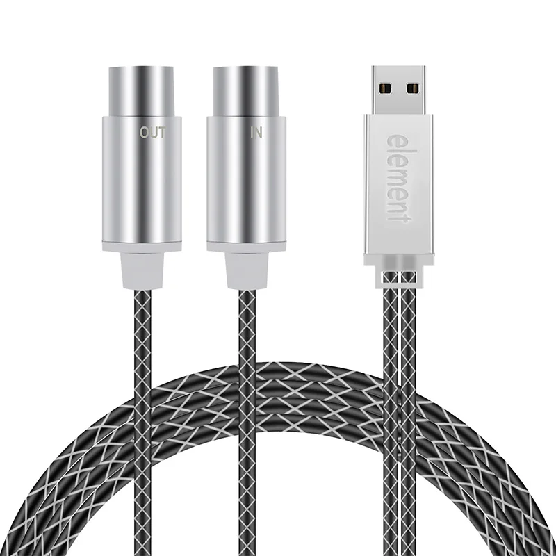 MIDI кабель к USB IN OUT конвертер профессиональный интерфейс с индикаторным
