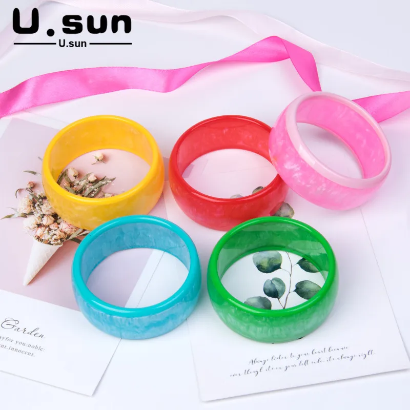 Красочный ручной браслет с подвесками элегантный большой круг широкие браслеты