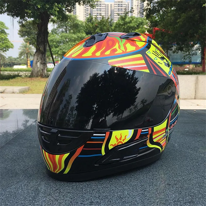 Safety Men's And Women's Electric Motorcycles Black Full Helmets Cool Personality Four Seasons Universal Anti-collision