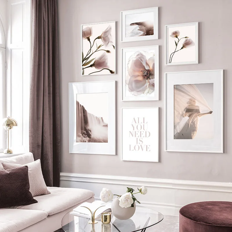 

Bohemian Wind Flower Beach Canvas Painting Nordic Decorative Picture For Wall Art Gallery Living Room Home Decor