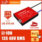 Литий-ионный аккумулятор Deligreen 13S BMS, 15, 20, 30 А, 40 А, 50 А, 60 А, 48 В, для литиевых аккумуляторов 3,7 в, литий-полимерный скутер 18650 LiNCM