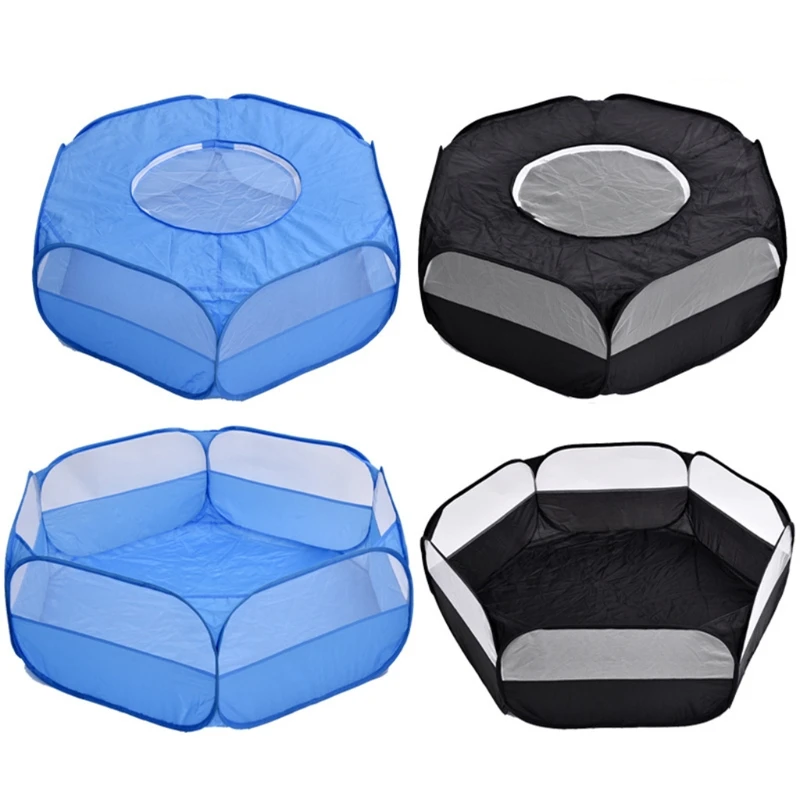 

Small Animal Playpen Pet Cage With Top Cover Anti Escape Waterproof Playground Small Animal Cage Transparent Yard Fence