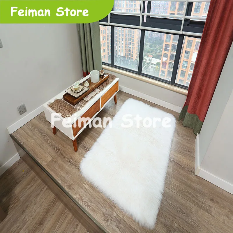 Искусственная кожа длинный искусственный мех шерсть мягкие ковры для гостиной