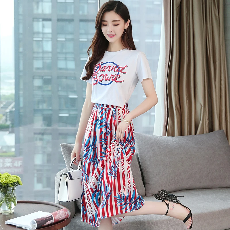 Женский Повседневный комплект из 2 предметов HAMALIEL белая свободная футболка с