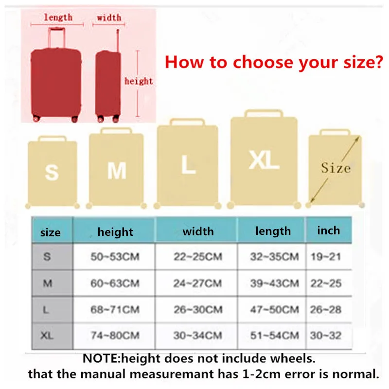 Fashion Luggage Protection Cover Child Cartoon Trolley Case Dustproof Elastic Cover For 19-32inch Suitcase Travel Accessories