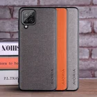 Чехол для Samsung Galaxy A12, роскошный чехол из текстильной кожи, мягкий жесткий чехол из ТПУ для телефона samsung a12, чехол funda