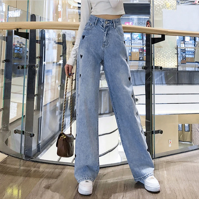 

Женские джинсы с высокой талией, прямые зауженные джинсы, большие размеры, 2021