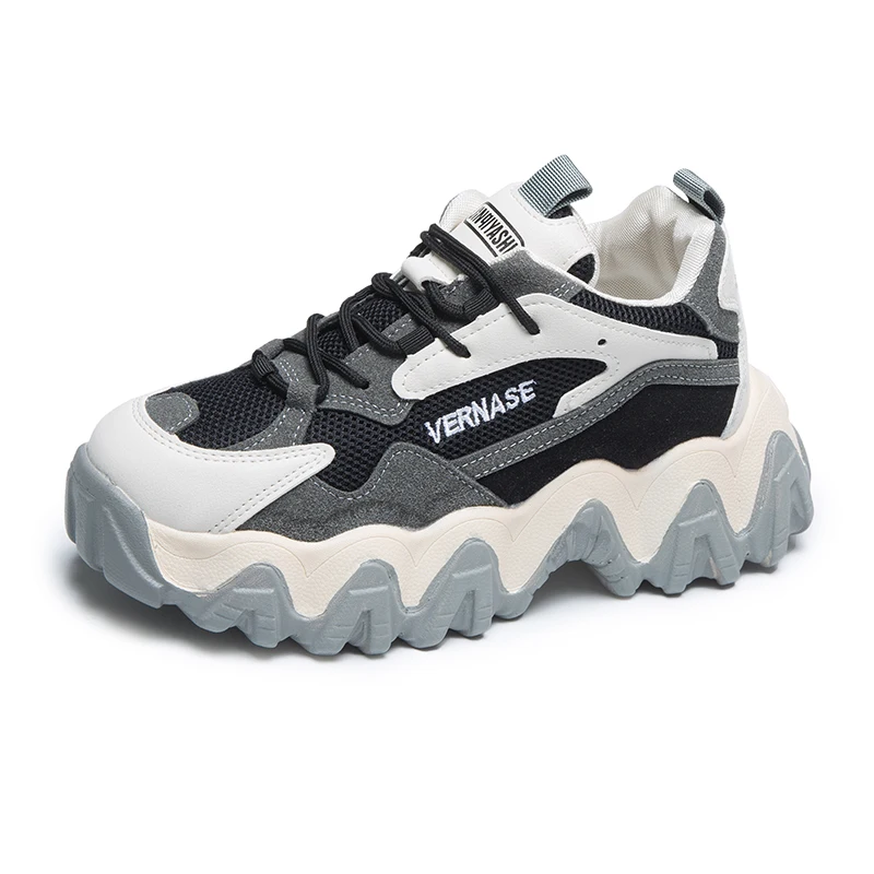 Женские кроссовки на платформе 7 см стильные высоком каблуке для прогулок и бега