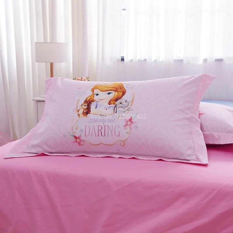 

Sofia The First Princess Pink Pillowcase Boys Girls Children Adult Cartoon Disney Character Printed Pillow Cover New Pillowcases