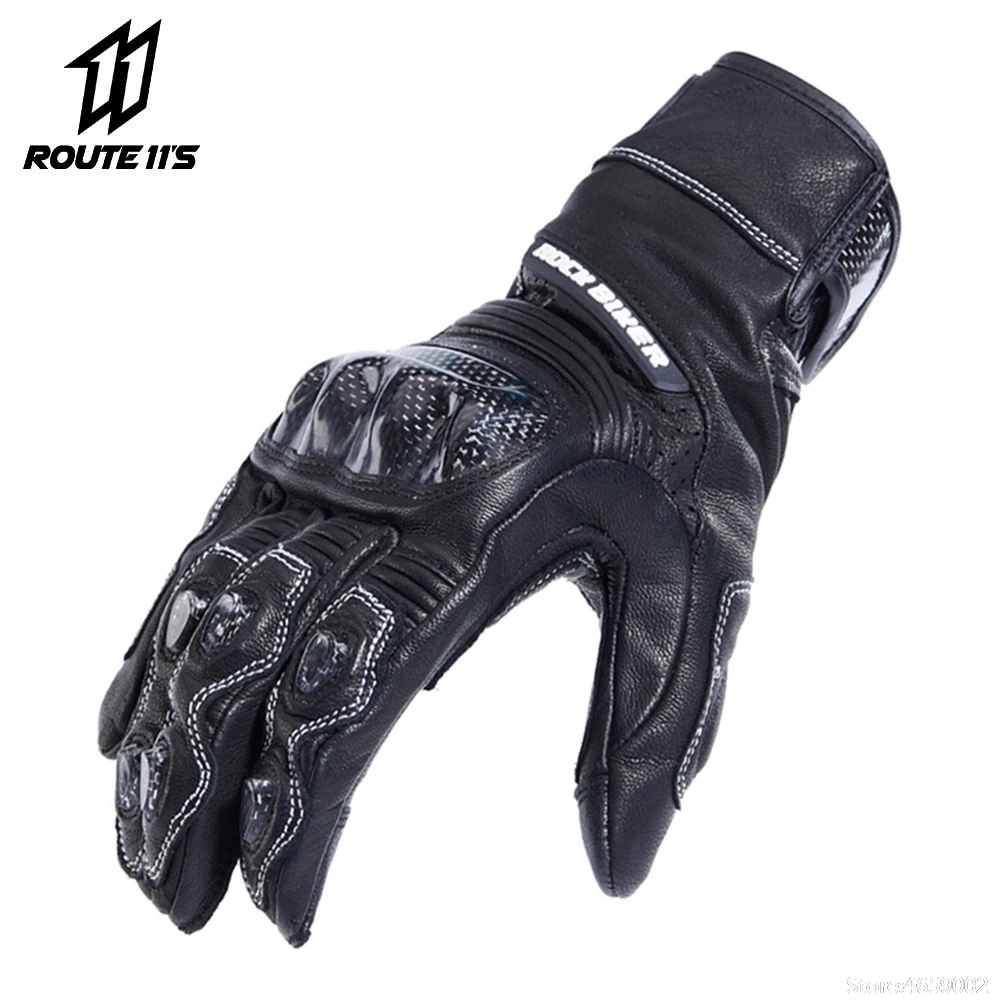 

Кожаные Мотоциклетные Перчатки Guantes, зимние перчатки из углеродного волокна для мотокросса, с сенсорным управлением, для гонок