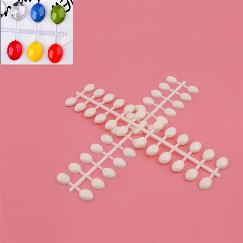 Натуральные круглые накладки для ногтей с цветной таблицей наклеек плоской