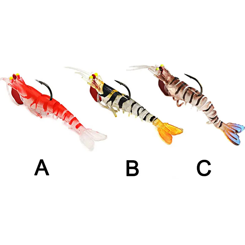 Мягкая рыболовная приманка в виде креветок из термопластичной резины 1 шт. 5 см/7