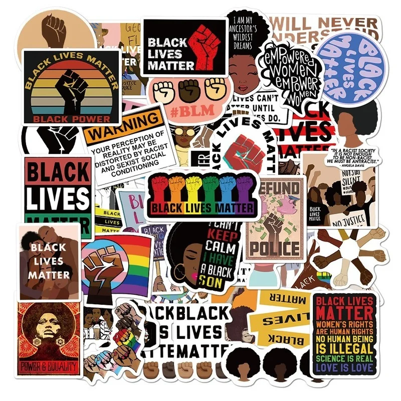 

50PCS Fashion Inspirational Melanin Poppin Black Girl Stickers for Luggage Laptop Skateboard Motorcycle Bicycle Sticker Decals
