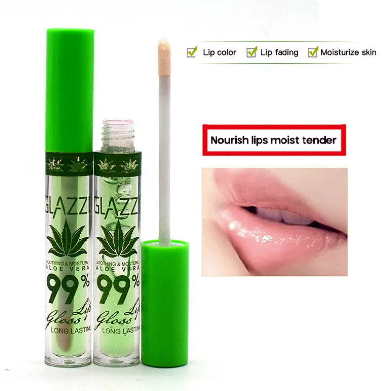 

Moisture Lip Balm Long-Lasting Natural Aloe Vera Lip Gloss Color Mood Changing Makeup Moisturizing Hydrating Lipstick Anti Aging