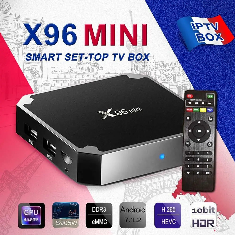 Медиаплеер X96mini 1 + 8G/1 16G Смарт ТВ приставка Четырехъядерный 4K 3D WIFI 100M медиа Android 7 |