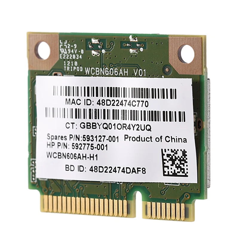 AR9285 AR5B195 150M + BT3.0 Половина Mini PCI E Беспроводной карты SPS:593127 001 592775 аккумулятор