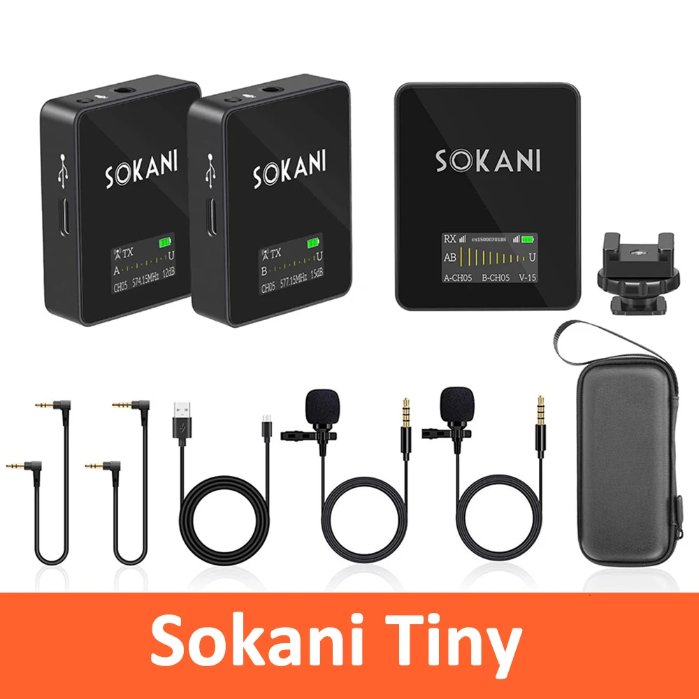 SOKANI крошечная UHF Беспроводная лавальная микрофонная система с лацканом