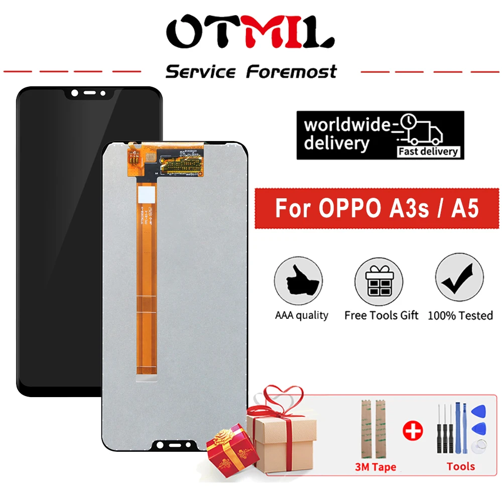 6 2 "ЖК-дисплей высококачественный защитный чехол для OPPO A3s ЖК-дисплей CPH1803 Экран