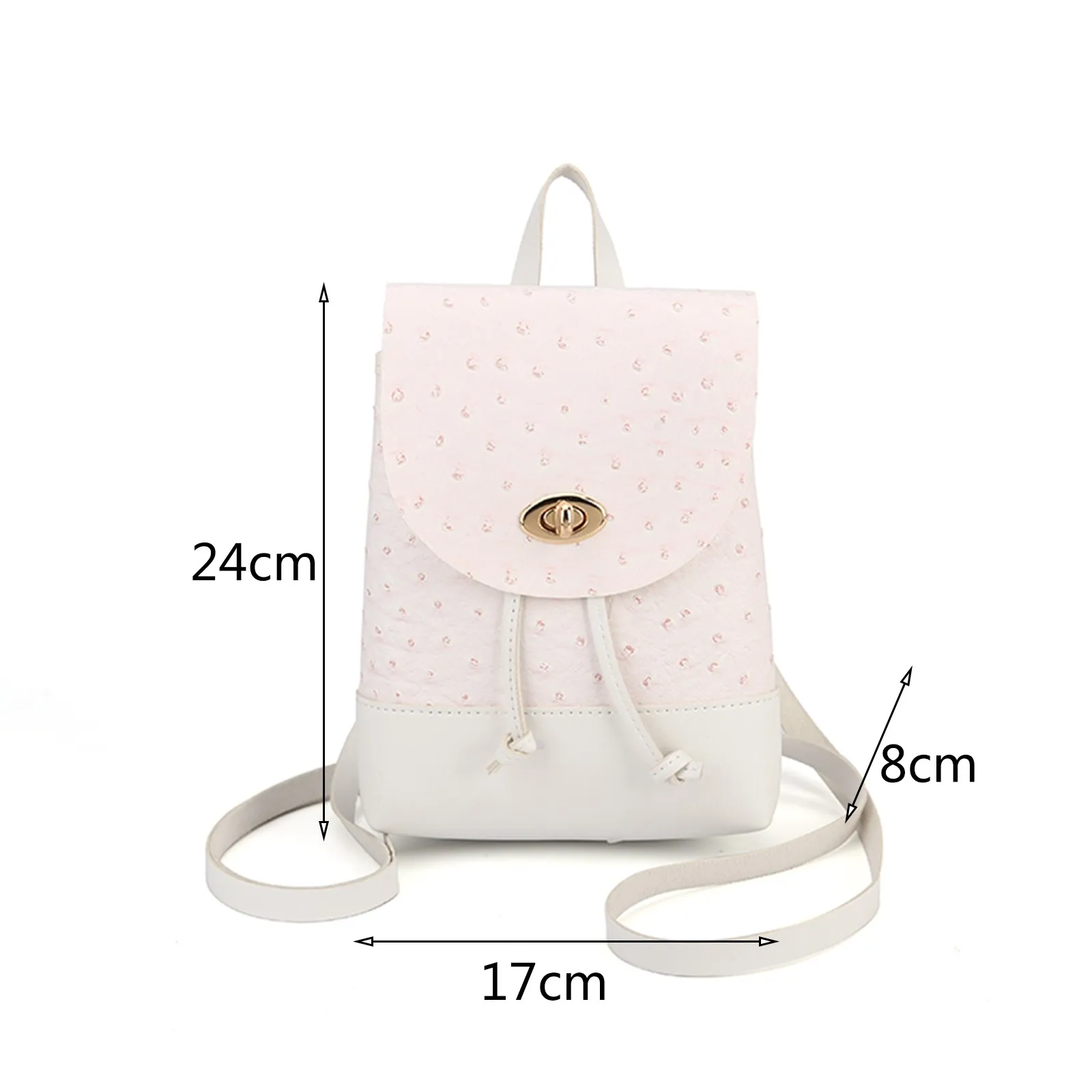 

Ladies Cover Type Backpacks Drawstring Small Backpack Lock Anti-theft Backpack Fashion Small Mini Backpack Leisure Girl's R5