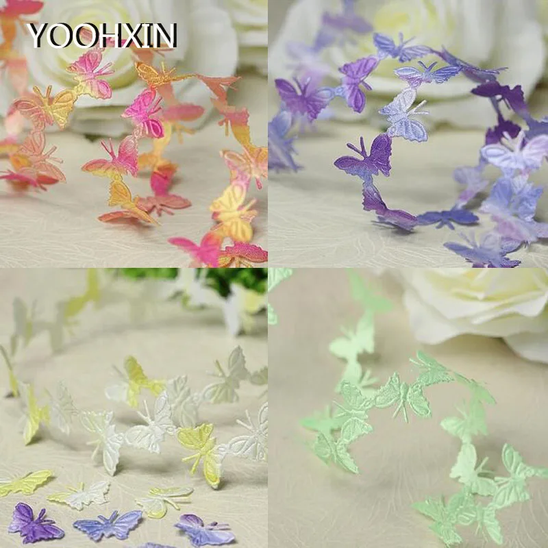 Роскошная атласная цветная вышивка кружевная ткань широкая Сделай Сам