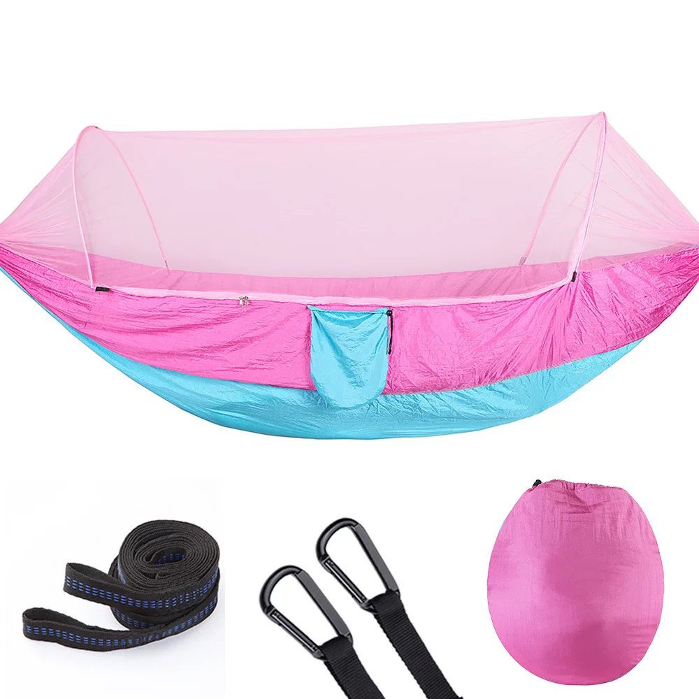 250x120cm 98&quotx47&quot 210T Nylon Taffeta Hammock Outdoor Jungle Hiking Camping Hanging Bed With Mosquito-net | Мебель