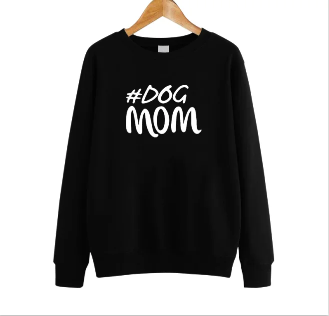 Kawaii Dog Mom Clothing Cotton Mother sweatshirt Fashion Crew Neck Pullover Full Long Sleeve Mama Female Top Shirt Drop Shipping