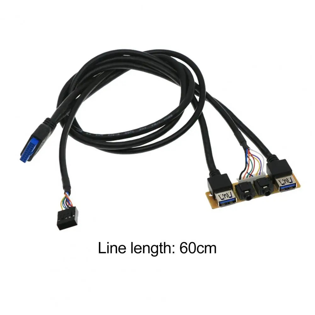 

High Quality Copper Portable High Speed Transfer 60cm USB 3.0 Front Chassis Baffle Cable Connector for Computer