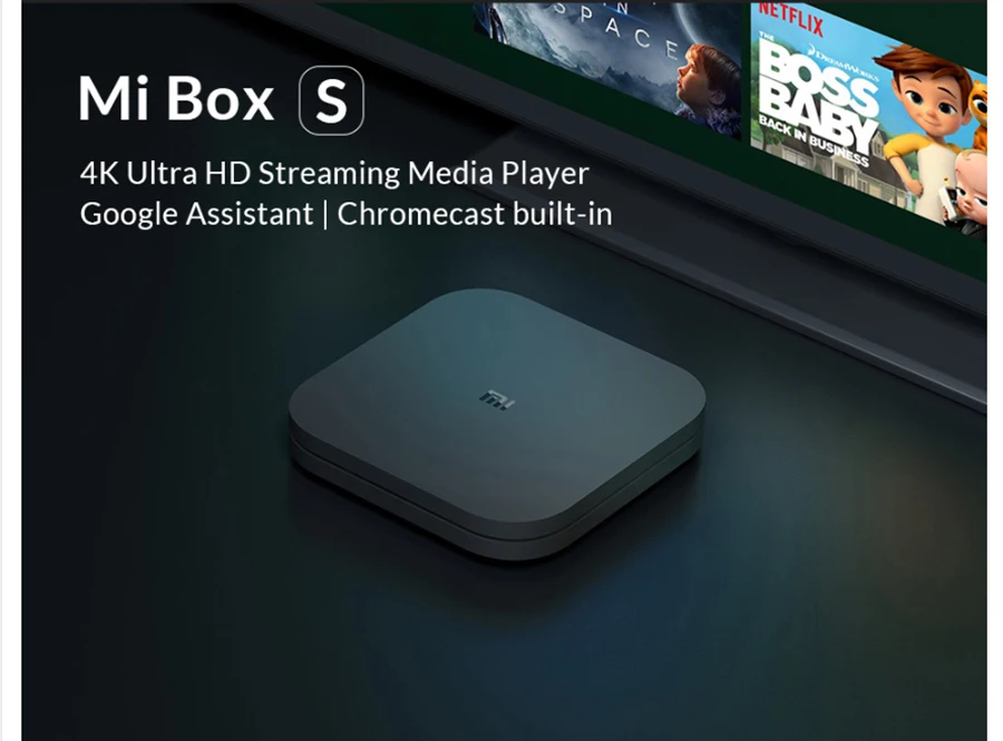 Xiaomi mi ТВ приставка S 4K HDR Android tv 8,1 Ultra HD 2G 8G wifi Google Cast Netflix телеприставка mi Box 4 медиаплеер