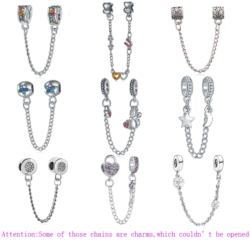 Новинка 2019 сплав бусины амулеты звезда сердце цветы безопасная цепочка розовое