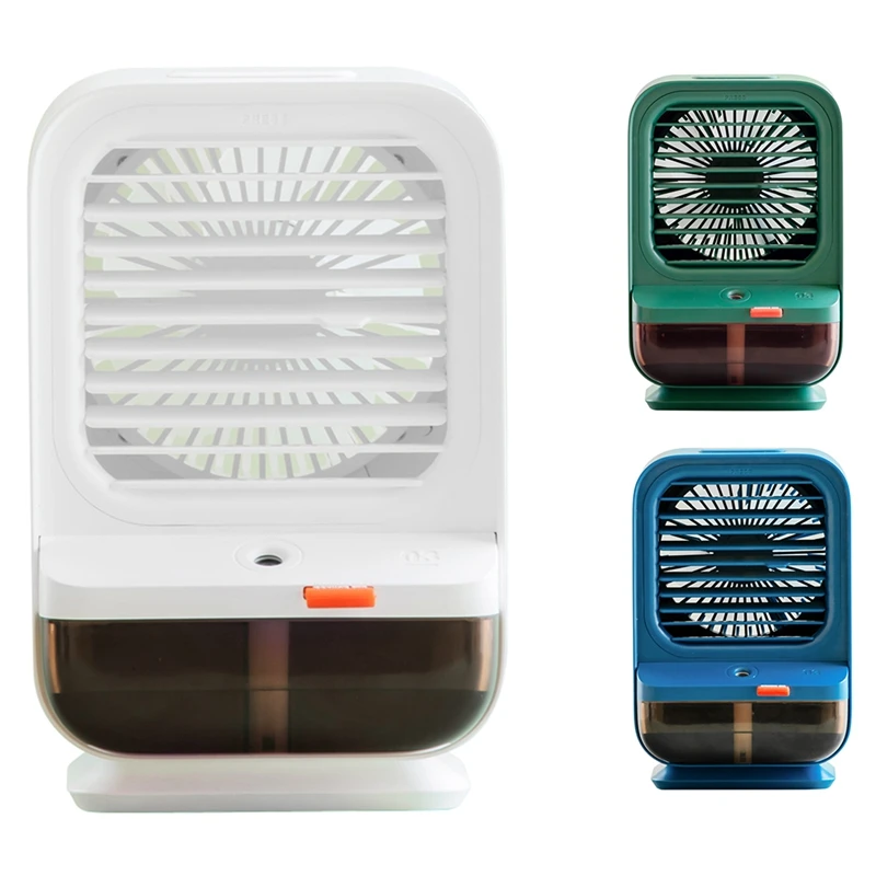 

USB Portable Air Cooler Fan Air Conditioner Light Desktop Air Cooling Fan Humidifier Purifier for Office Bedroom