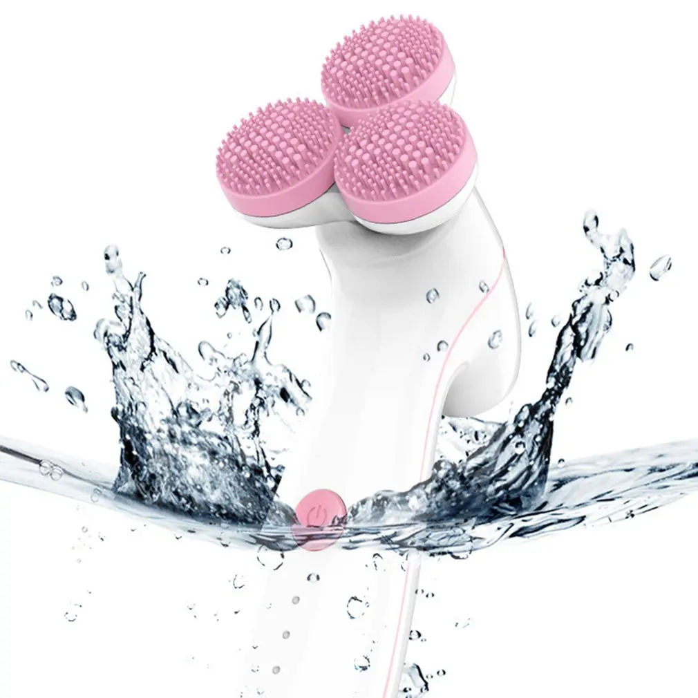 Трехколесный массажный силиконовый очищающее средство для лица домашнее