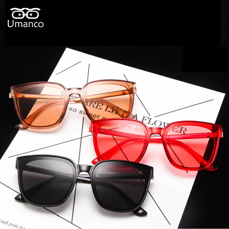 Umanco большие квадратные солнцезащитные очки для женщин и мужчин из поликарбоната