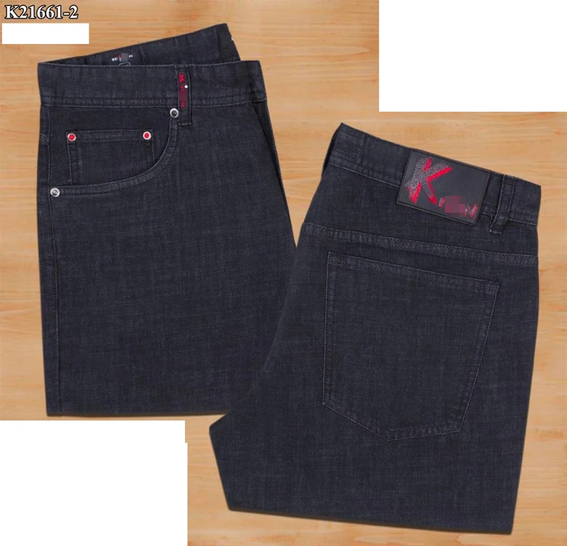 

BILLIONAIRE Jeans Men 2021 summer new 100% cotton letter high quality embroidery elasticity Black jeans size 31~40 free shippng