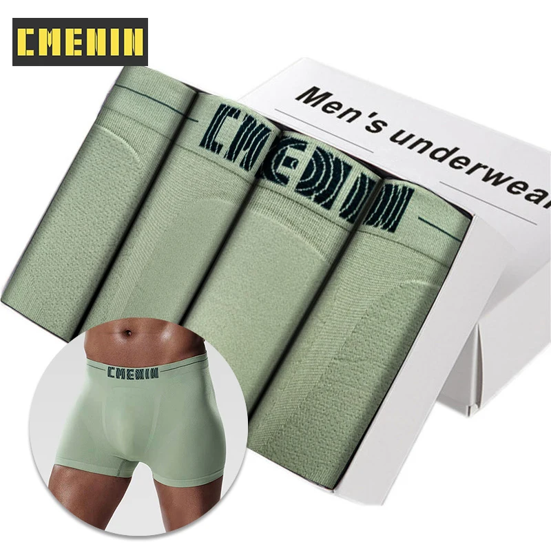 

4 шт., мужские хлопковые трусы-боксеры в стиле Ins