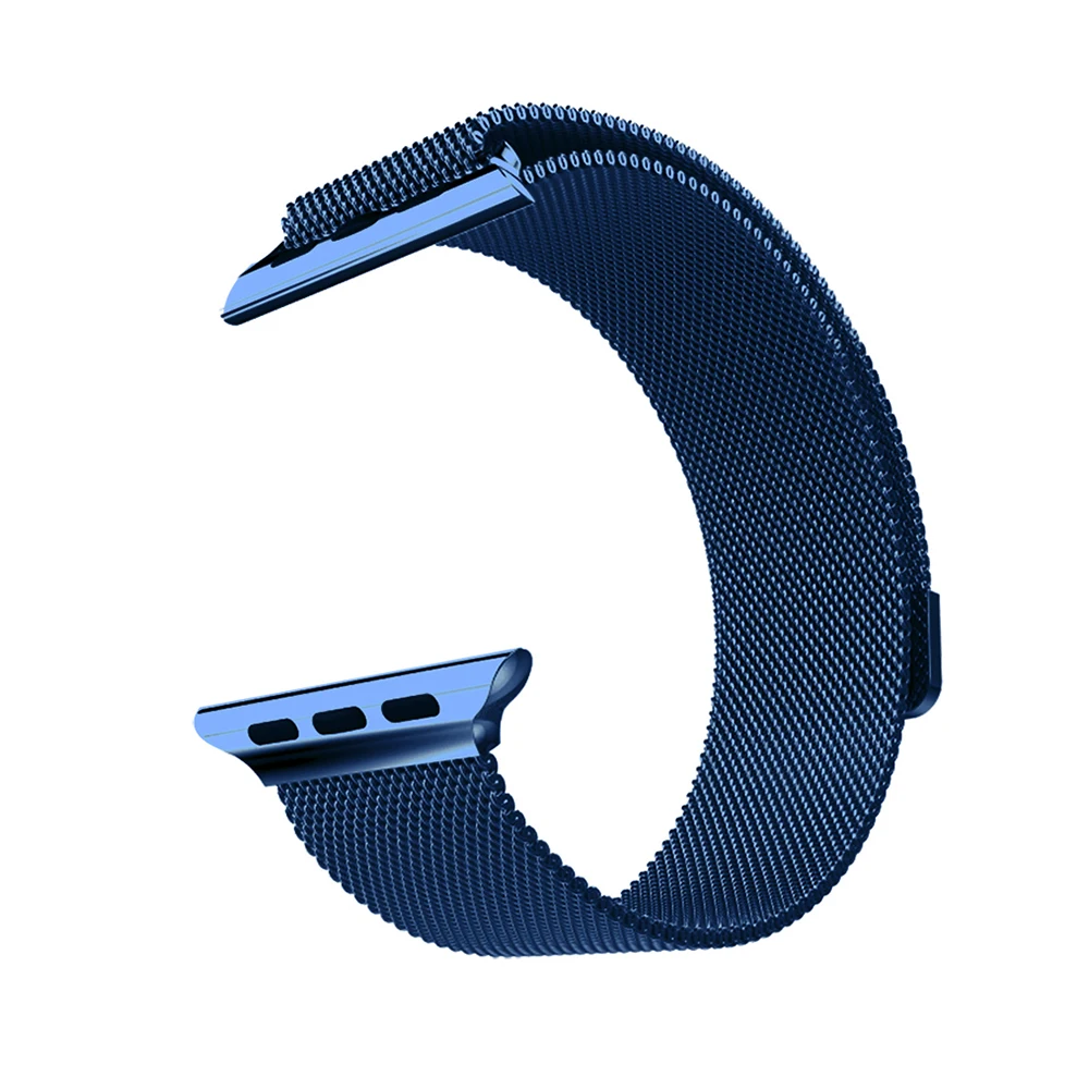 Миланский Браслет-петля, ремешок из нержавеющей стали для Apple Watch, серия 1, 2, 3, 42 мм, 38 мм, металлический ремешок для iwatch, серия 4, 5, 40 мм, 44 мм