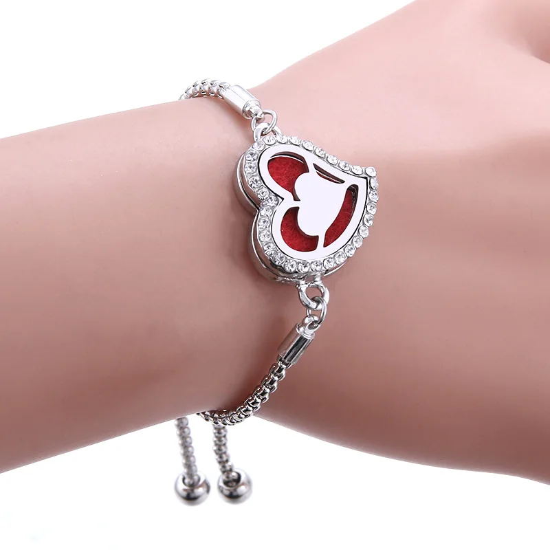 Браслет с изображением русалки Персиковое сердце браслет из нержавеющей стали